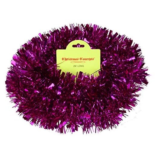 2 Matt de Mètre Gros/Bien Noël Guirlandes (TI30) (rose vif)