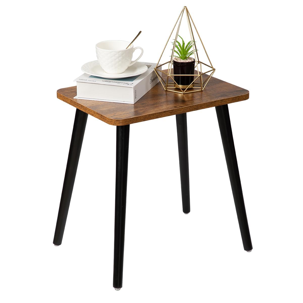 Photo 1 of FORAOFUR Side Table, Rectangular Wooden Small End Table, Small Accent Table for Living Room, Bedroom and Balcony, Modern Side Tables for Spaces Home Decor, Easy Assembly