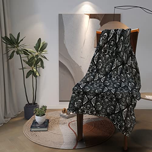 Halloween Gothic Blanket Decoration Fleece Lightweight Throws Gift For Birthday Christmas Soft Flannel Blankets For All Season Bed Home Bedroom Living Room Sofa 50 * 60 Inches #TOP1