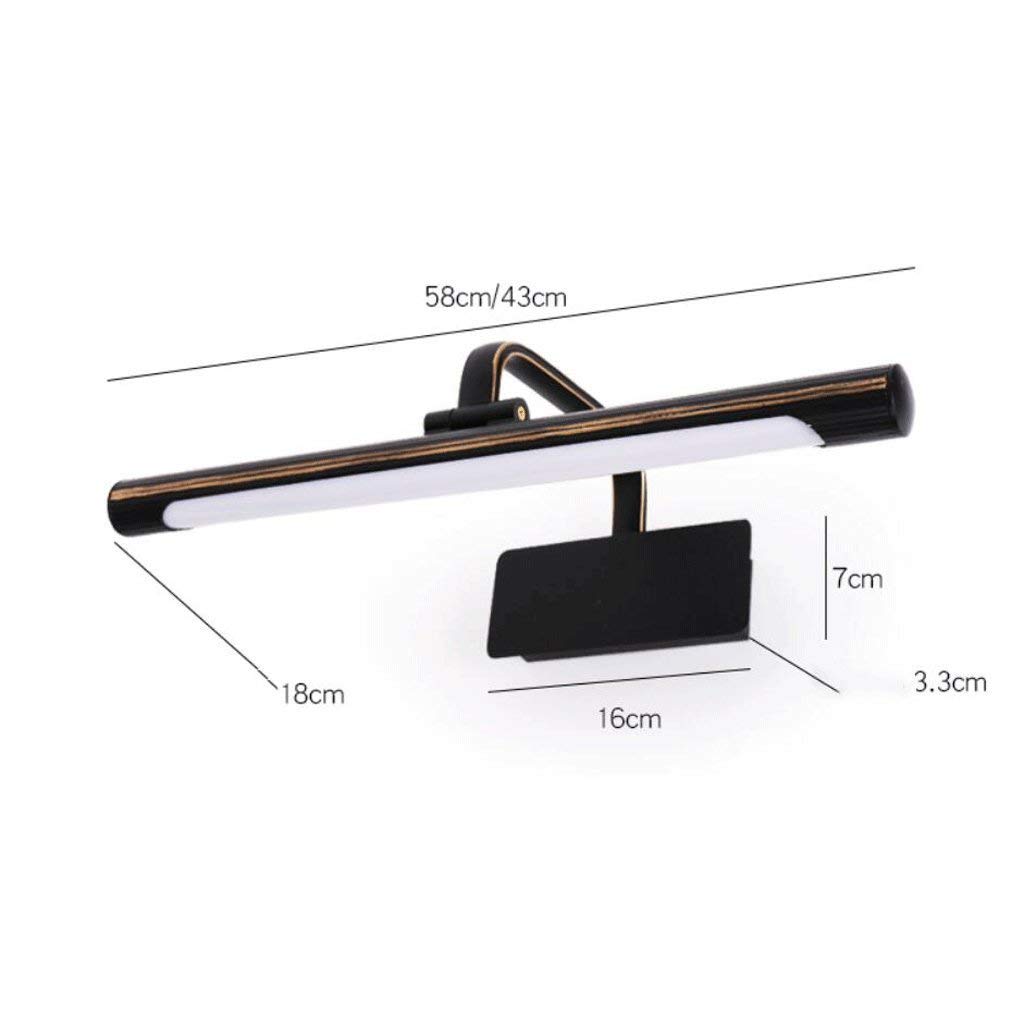 Lampy do kąpieli Lustro Przednie światło Reflektor Łazienka Szafka z lustrem Lampa lustrzana Oświetlenie łazienki Led Lampa do makijażu Toaleta Prosta lampa muralowa Oświetlenie ścienne / 43 cm