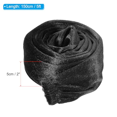Image of PATIKIL 5ft Lamp Chain Cover, Chain Protective Sleeve Washable with Zipper for Chandelier Lighting Wires Swing Light Fixture, Black