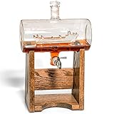 LST Liquor Decanter β Scotch Whiskey Decanter - 1150ml Dispenser for Alcohol - Vodka, Bourbon, Rum, Wine, Whiskey, Tequila or Even Mouthwash - Glass Landing Ship, Tank from Prestige Decanters