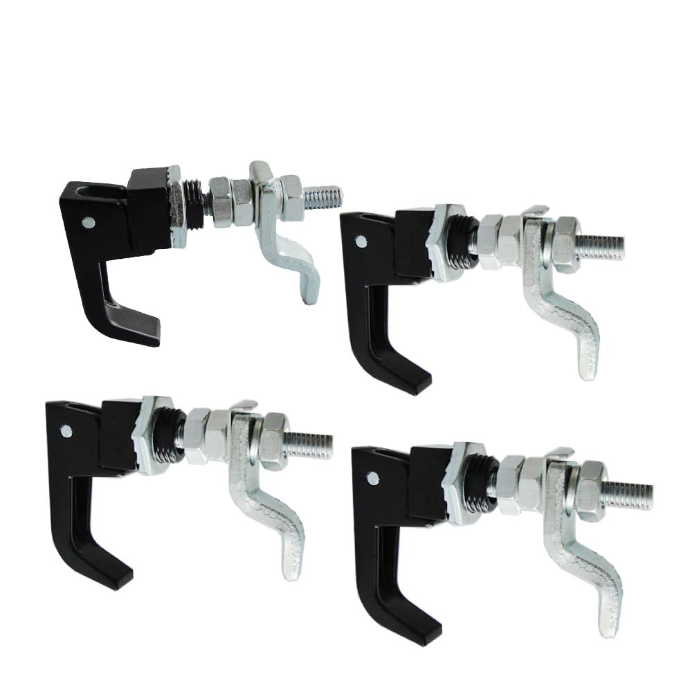 4Pcs Powder Coated Lift and Turn Compression Latch, Adjustable Grip Turn Latch Black-image-18