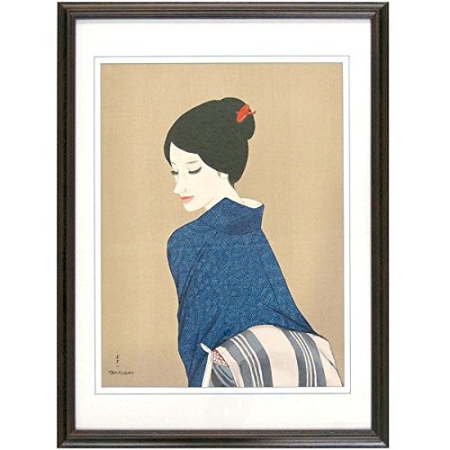 Amazon.co.jp: 高沢圭一『鮫小紋』木版画 ・人物画・【版画・絵画