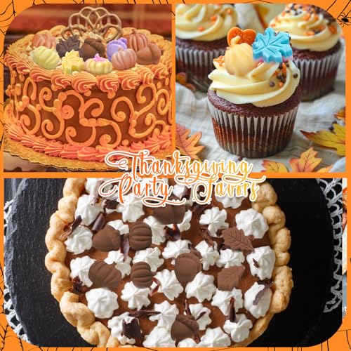 Image of 2PCS Mini Fall Molds, 18-Cavity Pumpkin Acorn Maple for Chocolate Candies