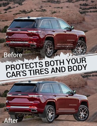 Image of Ecarzo Mud Flaps Fit for 5th Gen Jeep Grand Cherokee 2025 2024 2023 2022 No Drilling Required All Weather Mud Splash Guards Mudflap Front & Rear Gen Jeep Grand Cherokee 2-Row Accessories 4pcs (Non L)