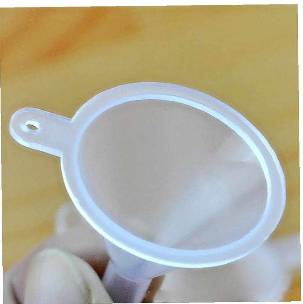 Generic 2 Pack Mini Clear Plastic Funnel for Bottling Cosmetics, Liquids, and Oil Filling - Small Funnel for Easy Transfer of Essential Oils and Perfumes