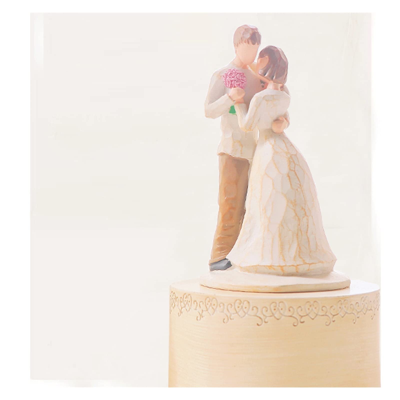 Carillon, per Ragazze Donne Statua fatta a mano Carattere Sky City Music Box Retro coppia Music Box Scatola di compleanno del regalo di compleanno nozze box di musica rotante per Compleanno Natale Fes