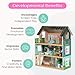 Delta Children South Beach Dollhouse - 3-Story Dollhouse with 4 Rooms - Includes 16 Accessories - Fits 5-inch Dolls - Pretend Play Dream Gift for Ages 3+