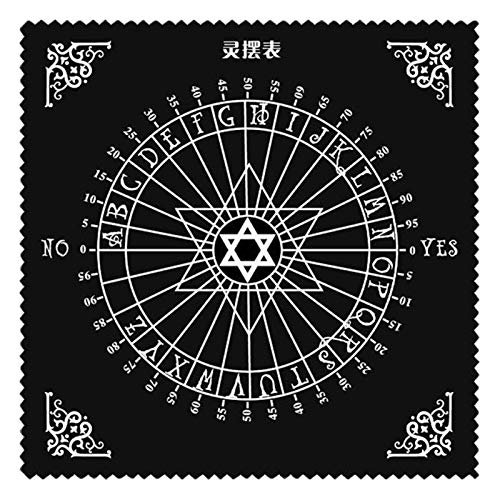 HJUI Tarot Tischdecke, 30✕30CM Professional Schwarz Tarot Tischdecke Flanell, Protable Faltbare Tarot Tischdecke, Robust Und Langlebig, Geeignet Für Tarot Liebhaber & Professional