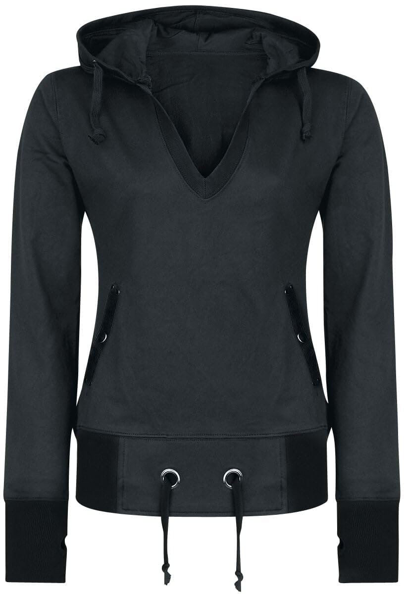 Black Premium by EMP Patched Hoodie Frauen Kapuzenpullover schwarz XL