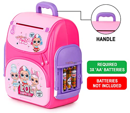 Image of zest 4 toyz ATM Piggy Bank Money Saving Bank for Real Money Cash Coin School Bag Musical Money Safe for Kids Girls Piggy Savings Bank with Finger Print Sensor (Pack of 1) Multicolor