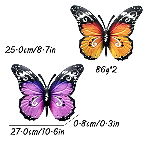 YANRU 2 pcs,Farfalla in Ferro Battuto Scavata