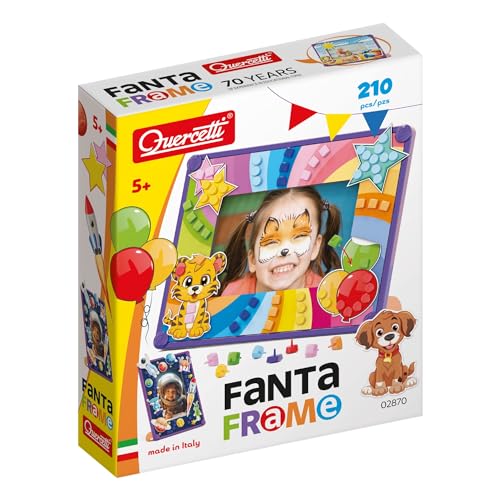 Quercetti - 2870 Fantaframe, Customised Frame with Nails, Multicoloured, 2870