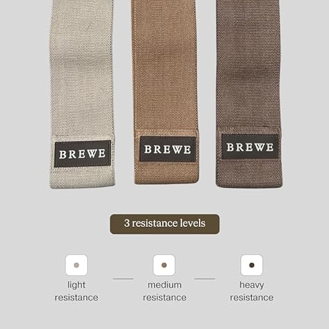 Resistance Bands Set for Women & Men, 3 Pack, Neutrals, Anti-Slip Fabric Bands for Booty, Legs & Thighs