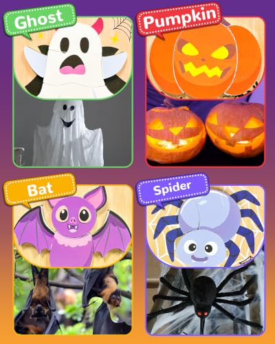 Image of 4 Pack Halloween Wooden Puzzles for Toddlers,Halloween Boo Basket Stuffers Party Favors Treats, Montessori Toys Birthday Gifts for Kids Boys Girls