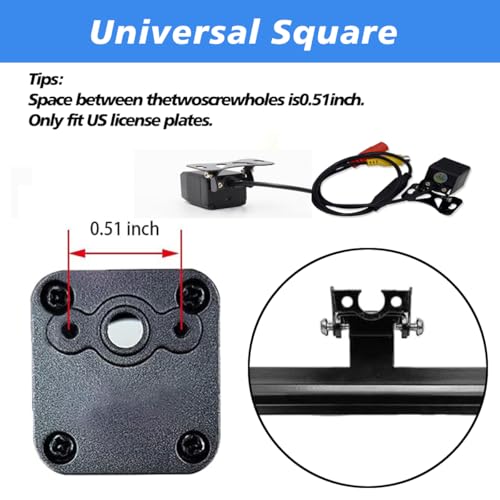 Image of Reversing Camera Metal Bracket, Universal Rear View Camera Mount, License Plate Bracket, Durable Metal Design, Adjustable Angle, Easy Install