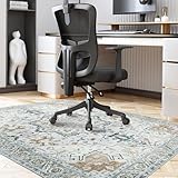 Famibay Tapis Chaise De Bureau 120x150cm Tapis Bureau Sol Antidérapant Tapis Protection Sol Chaise Bureau Lavable pour Sols Durs Parquet Orange