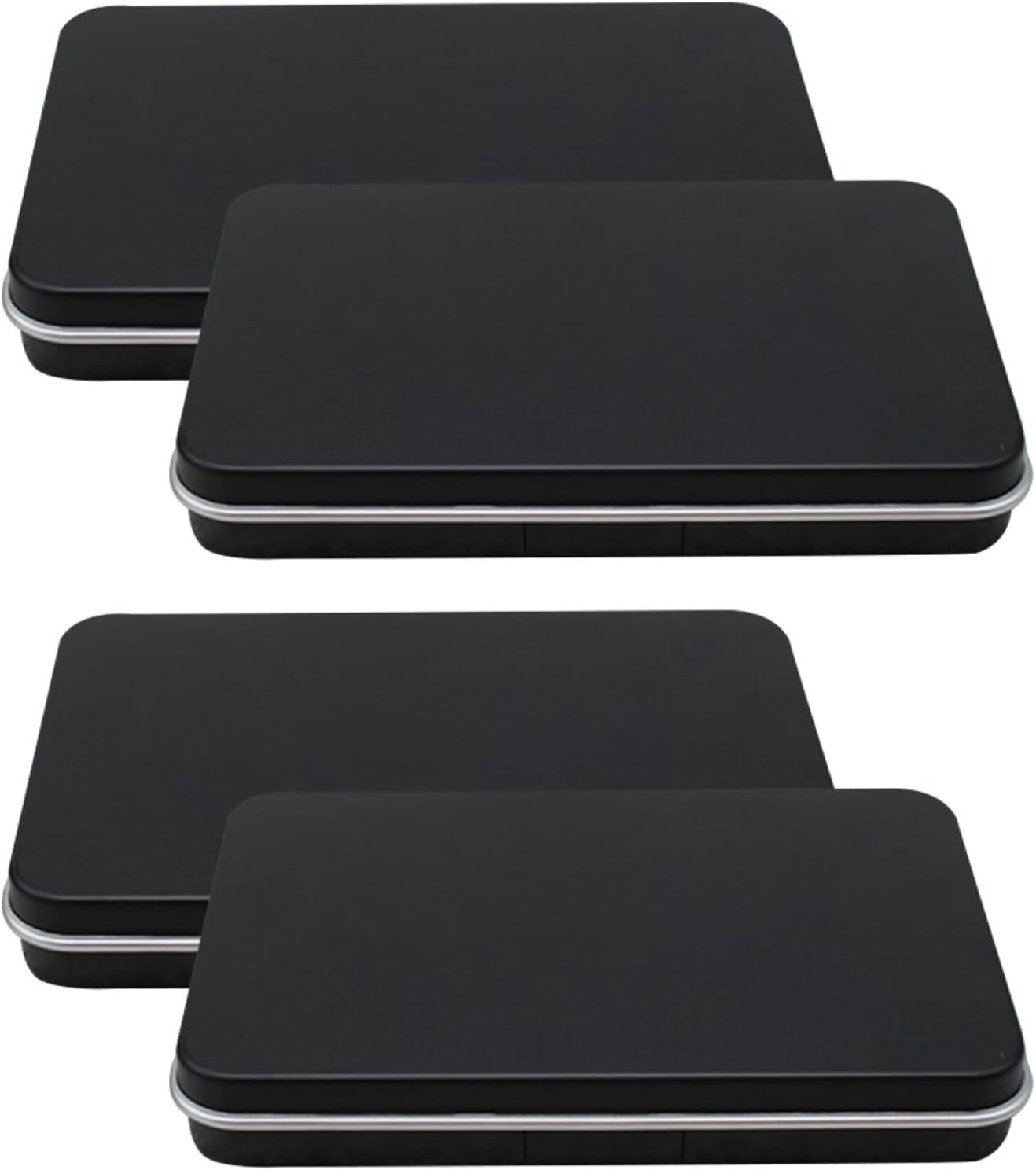 minkissy 4pcs Diy Cosmetic Container for Makeup Palette Matte Eyeshadow Portable Eyeshadow Boxes Blush Powder Organizers