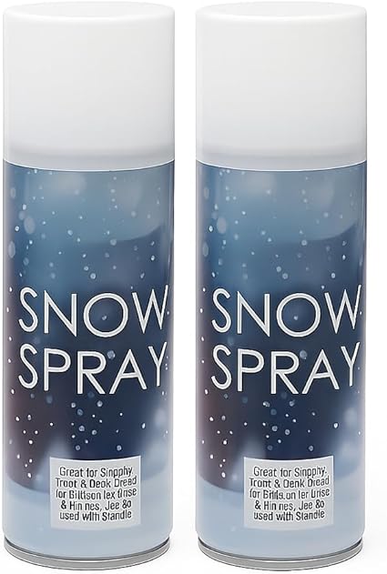 Lizzy 2 Cans Artificial Snow Spray for Christmas Trees, Windows ...