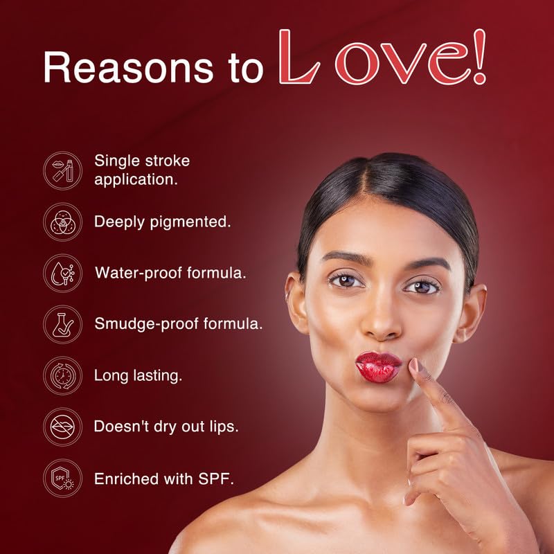 Image of Nourish Mantra's Berry Dhamaka Lipstick (3.5ml) / Creamy Matte Liquid Lipstick with SPF /Water Proof /Smudge Proof /Transfer Proof /Long Lasting /Suits All Skin Tones (Pack of 2)