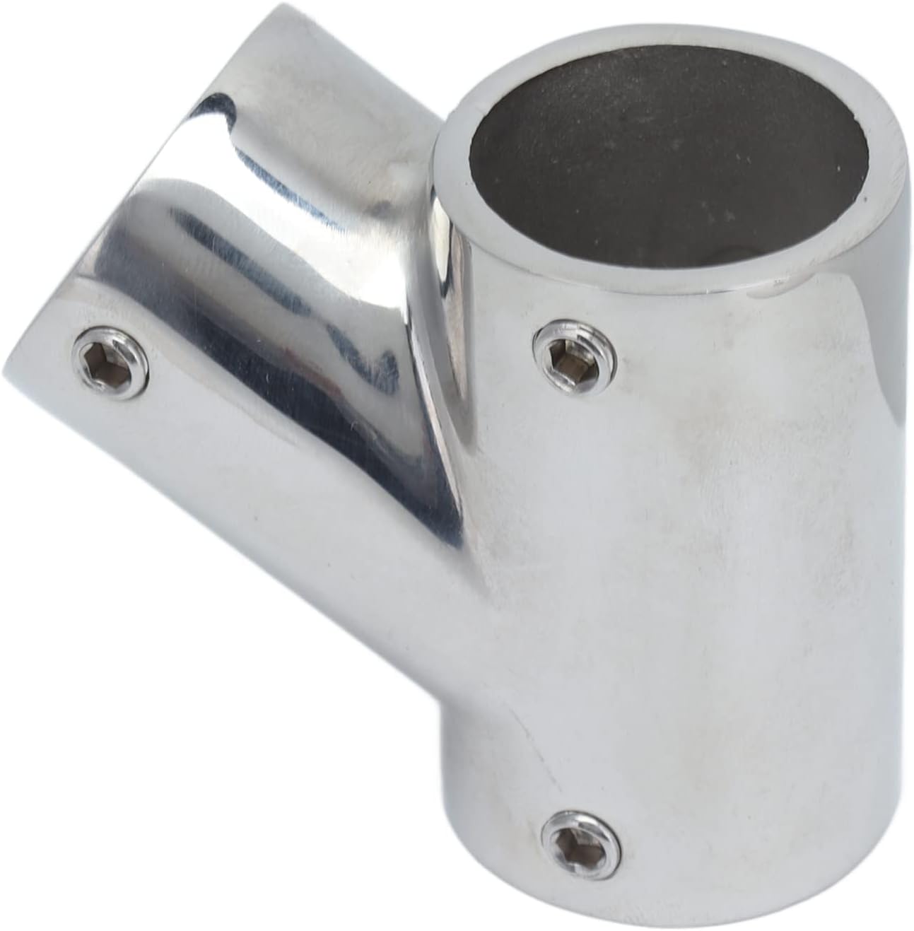 Fafeicy 1 Pair of Boat Handrail Fittings Parts, 60 Degree 316 Stainless Steel Marine Hardware Left Right for Ship Yachts, Fiberglass Yachts, Inflatable Yachts, Business Yachts(Φ25mm(1")), Plumbing