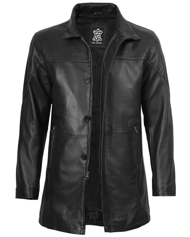 Image of Decrum Tall Leather Jacket Men