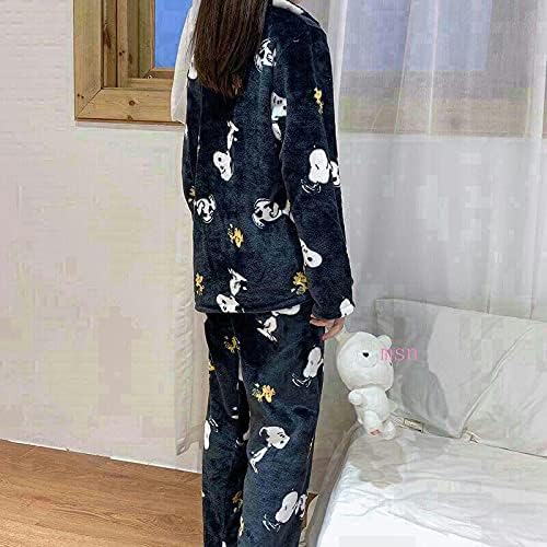 Amazon Co Jp 人気パジャマ 上下セット ルームウエア 長袖 韓国風 スヌーピーom 服 ファッション小物