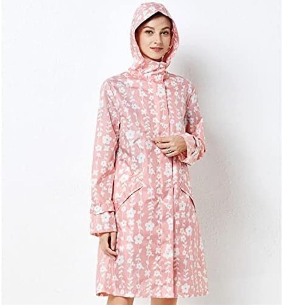 Poncho Antipioggia Abbigliamento Impermeabile Leggero da Donna Giacca A Vento Impermeabile Antivento da Escursionismo Mantella Antipioggia(Color:Pink)