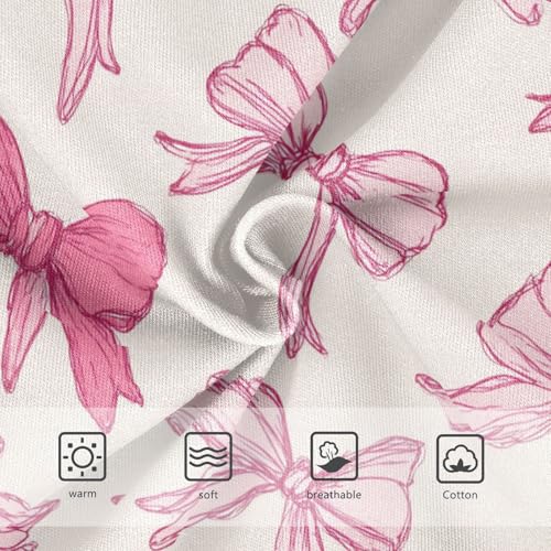 Wusikd Pink Bows (5) Girls' Underwear Cotton Girls Briefs Soft Toddler Underwear 2T3