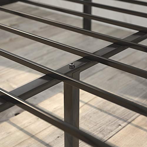Zinus Patricia Black Metal Canopy Platform Bed Frame / Mattress Foundation With Steel Slat Support / No Box Spring Needed / Easy Assembly, Full #TOP5