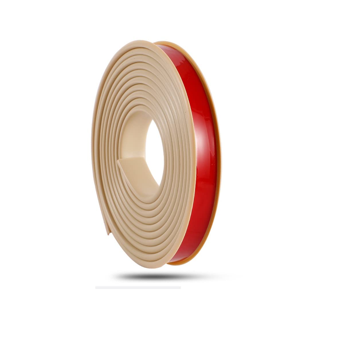 TPE Edge Banding, Peel and Stick Veneer Edge Trim, Countertop Edge Trim | for Tables and Chairs Furniture Restoration or Any Where U Shape Edge Trim Edge Protector are Neede (5m×16mm,Khaki)