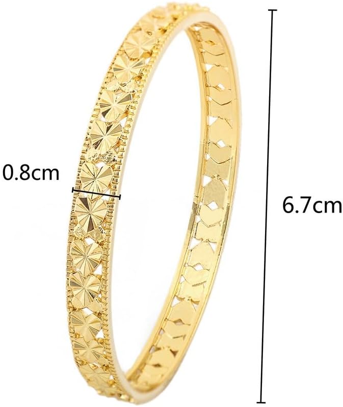 Dainty Gold Bangle Bracelet, Charm Statement Stacking Jewelry Gift for Women - Image 6