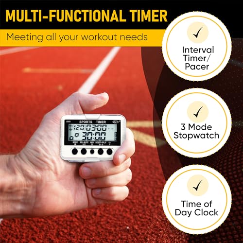 T-5050 Sports Interval Timer with Pacer, Stopwatch, and Clock - Image 5