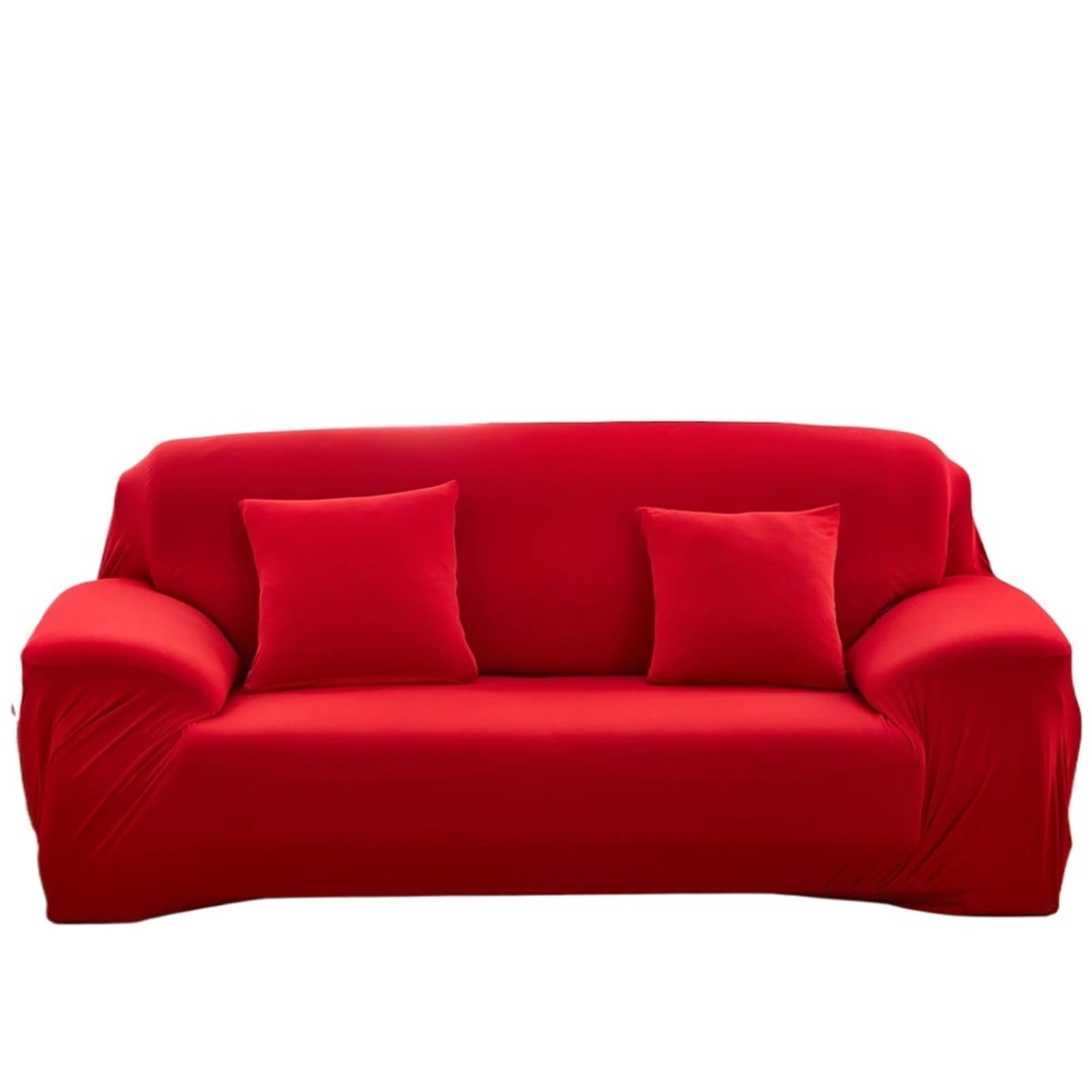 Housses de canapé d'angle rouge uni pour salon chaleureux moderne