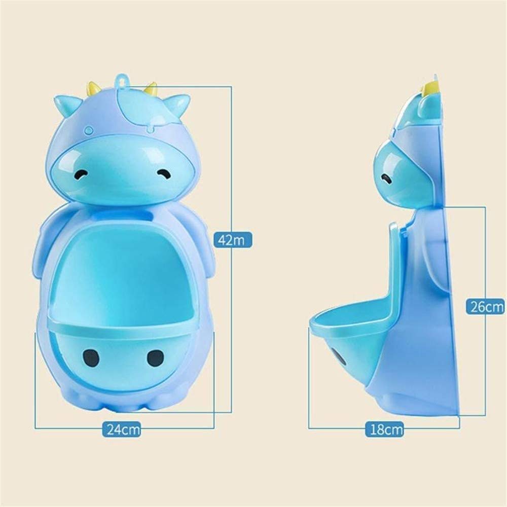 Urnata di Formazione del vasino della Forme della Mucca Sveglia per i Ragazzi con Il Bersaglio di puntamento Divertente, Il Toddler Boy Toilet Pee Trainer - Blu (Color : Purple)