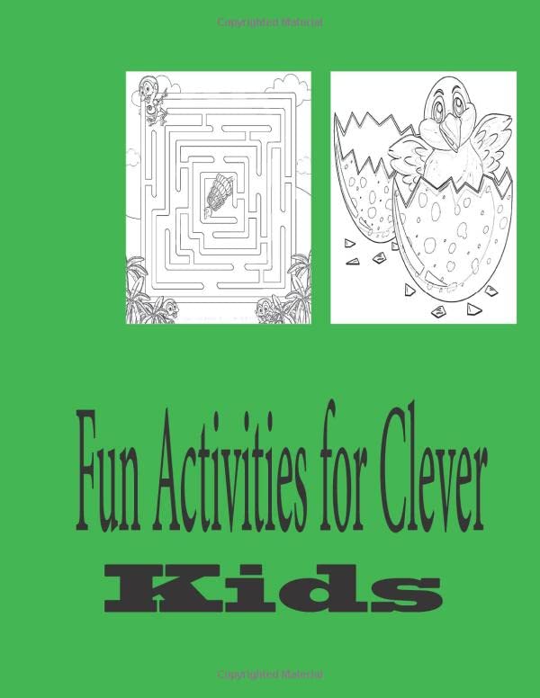 Fun Activities for Clever Kids: Coloring, Mazes, Puzzles, and More for Ages 4-8 ,Jumbo Pack - Book Bundle ,Large 8.5 x 11 pages