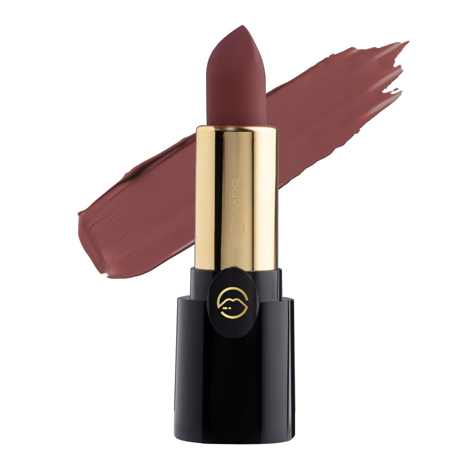 MARS Plush Velvet Creamy Matte Lipstick for women | Smooth Glide | One Swipe Pigmentation | Non-Drying and Creamy Formula | Rich and Vibrant Color | 3.2 gm | (24-Fiesty Plum)