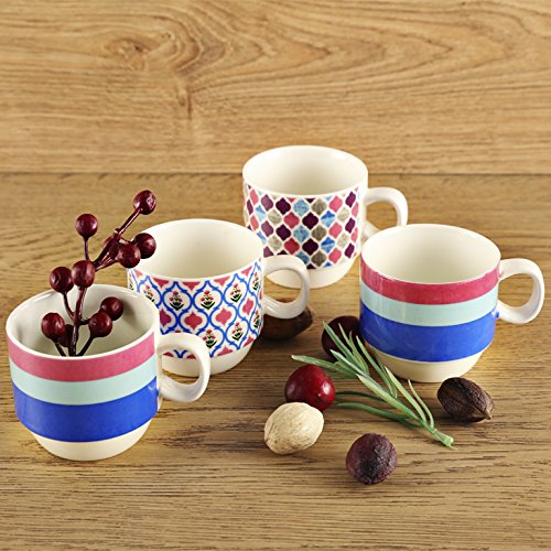 Image of Vibrance Set Of 4 Mugs With Stand