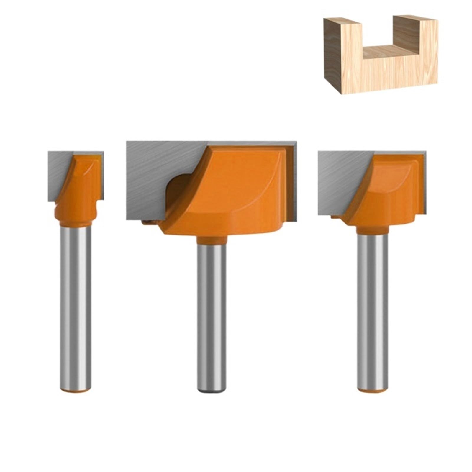 Frese Lavorazione Set di punte for fresatrici con gambo da 6 mm for la pulizia CNC, inferiori for fresa 8 for legno, for lavorazione del(6 Set)