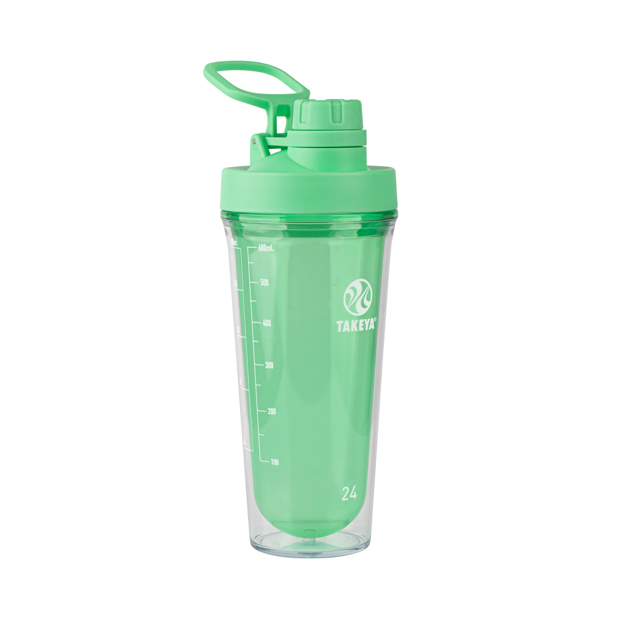 Takeya Protein-Shaker aus hochwertigem Tritan-Kunststoff, BPA-frei, auslaufsicherer Auslaufdeckel, bruchsicher, 680 ml, Pistaziengrün