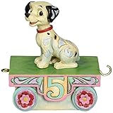 Disney Traditions by Jim Shore 101 Dalmatians Lucky Birthday Train Age 5 Stone Resin Figurine, 3.5