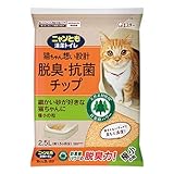 ニャンとも清潔トイレ 猫砂 [天然素材でパワフルに脱臭] 脱臭・抗菌チップ 極小の粒 2.5L システムトイレ 猫用 消臭 ネコ砂