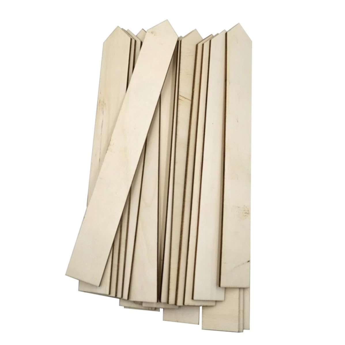 100 Pièces Étiquettes de Jardin en Bois Rustique 24x3 Cm, Longues Bandes Solide pour Plantes, Décoratives, pour Maison et Jardin