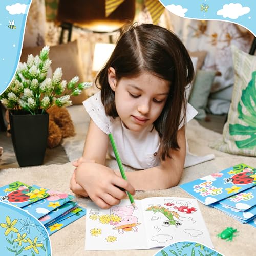 Image of X1zuue Spring Coloring Books for Kids - 24Pcs Bulk Hello Spring Mini Coloring Booklet DIY Art Drawing Book for Toddlers Easter Holiday Party Goodie Bags Stuffers Sunday School Classroom Favors
