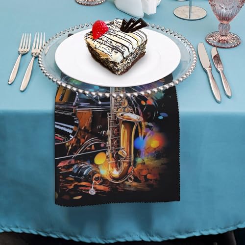 Servilletas de Tela Saxophone and Piano 6 unidades miniatura 4