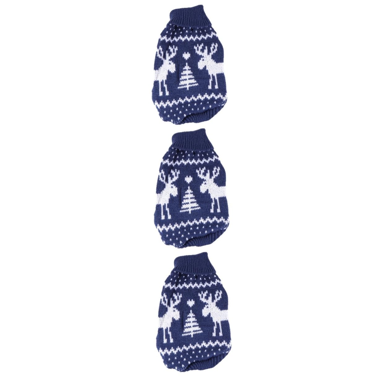 Sosoport 3pièces Pull De pour Petit Chien Manteau Hiver Chien avec Motif Renne Et Vêtements Festifs pour De Sorties Hiver Bleu