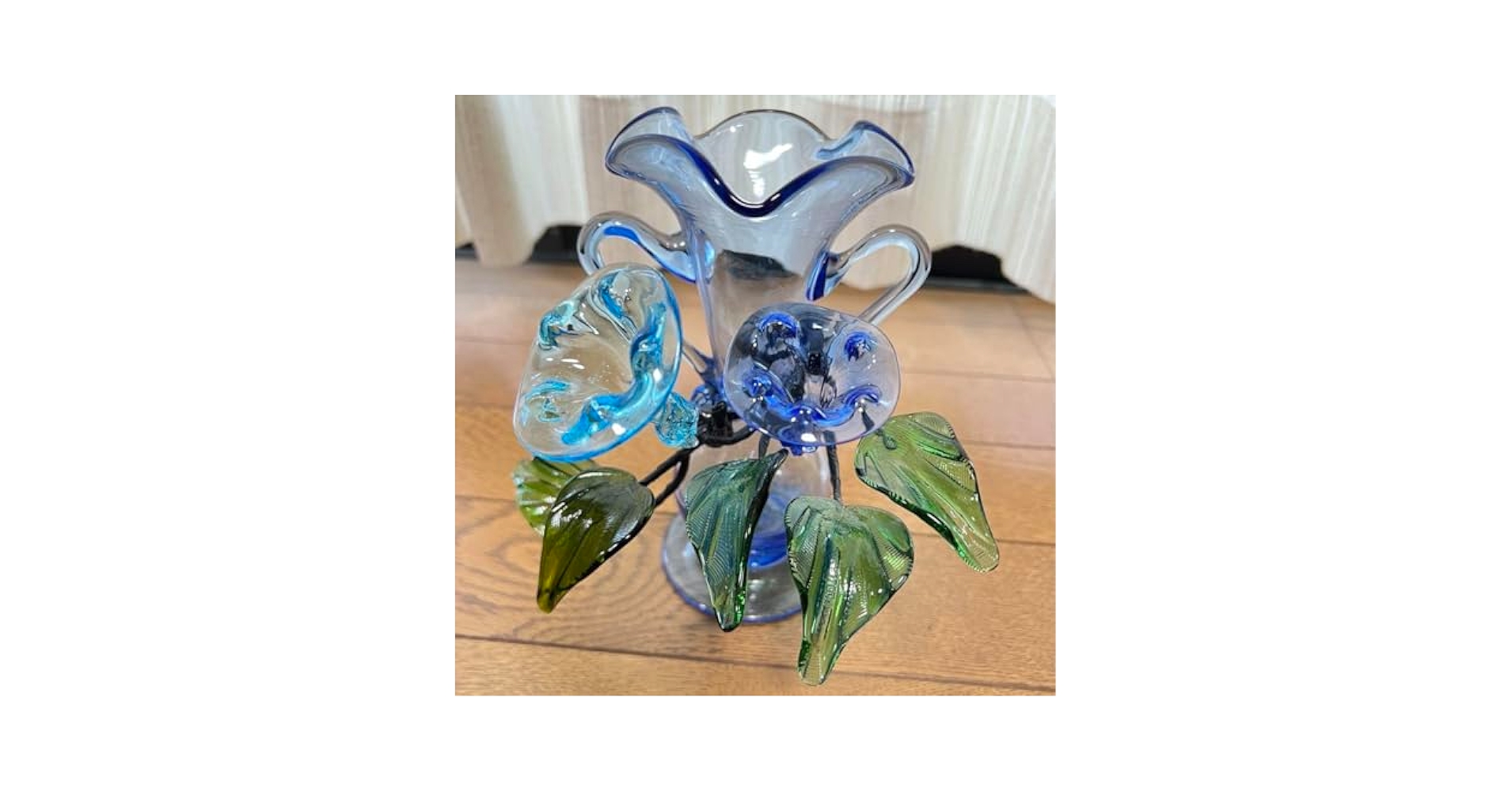 Amazon.co.jp: 琉球ガラス 花瓶 朝顔 ブルー : ホーム＆キッチン