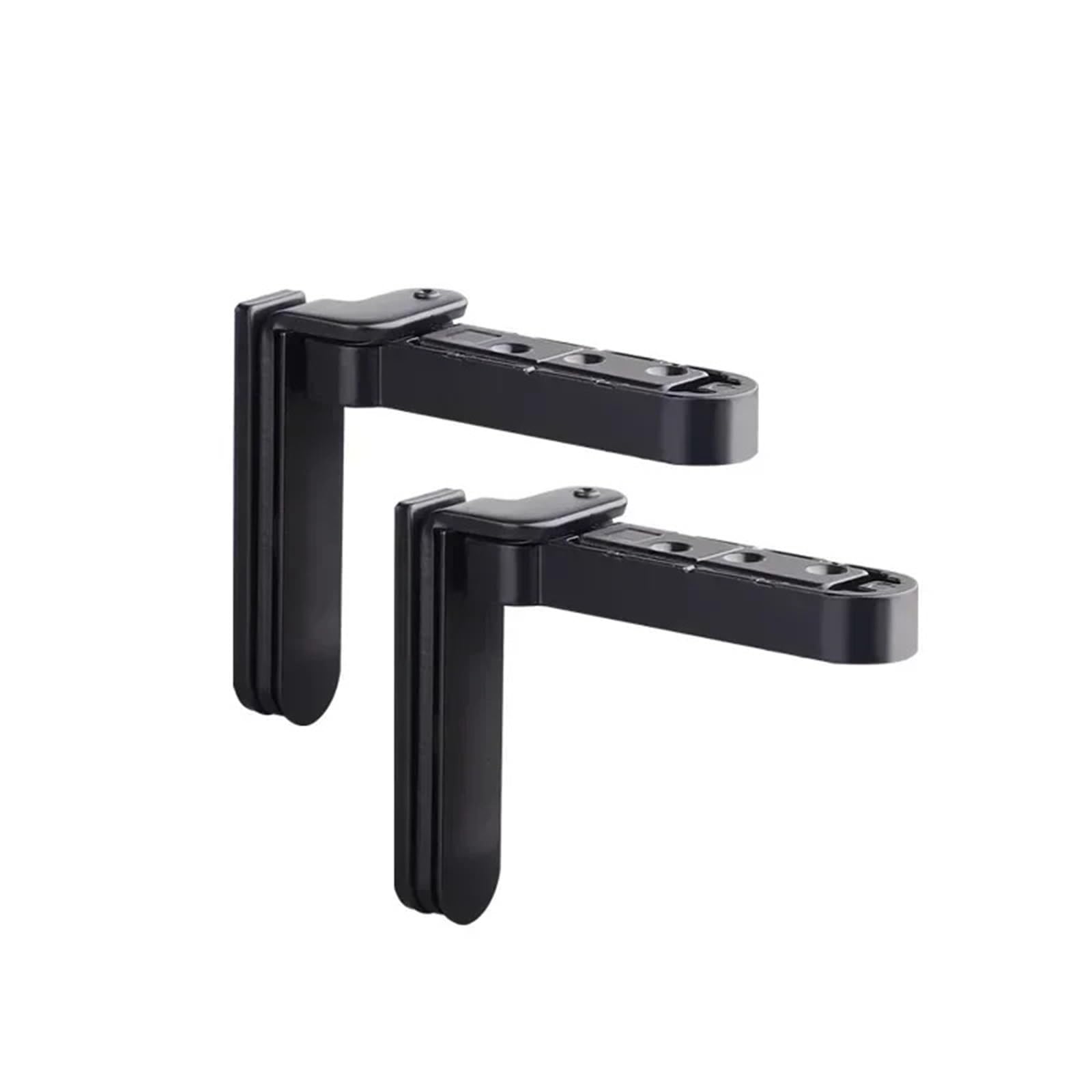 2pcs Invisible Door Hinges Zinc Alloy Hidden Hinge(Black)