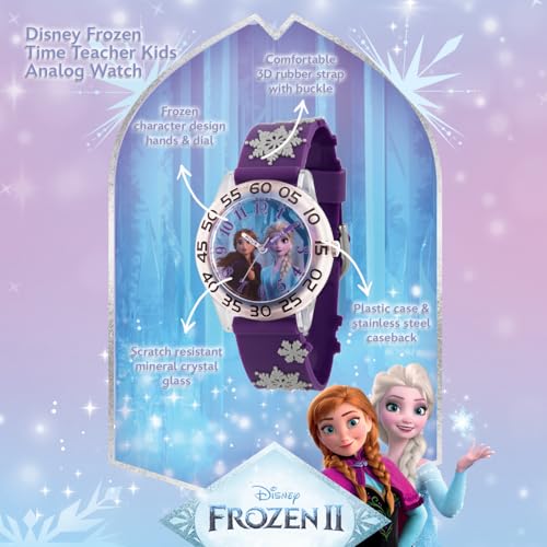 Disney Frozen Kids' Plastic Time Teacher Analog Quartz 3D Strap Watch2